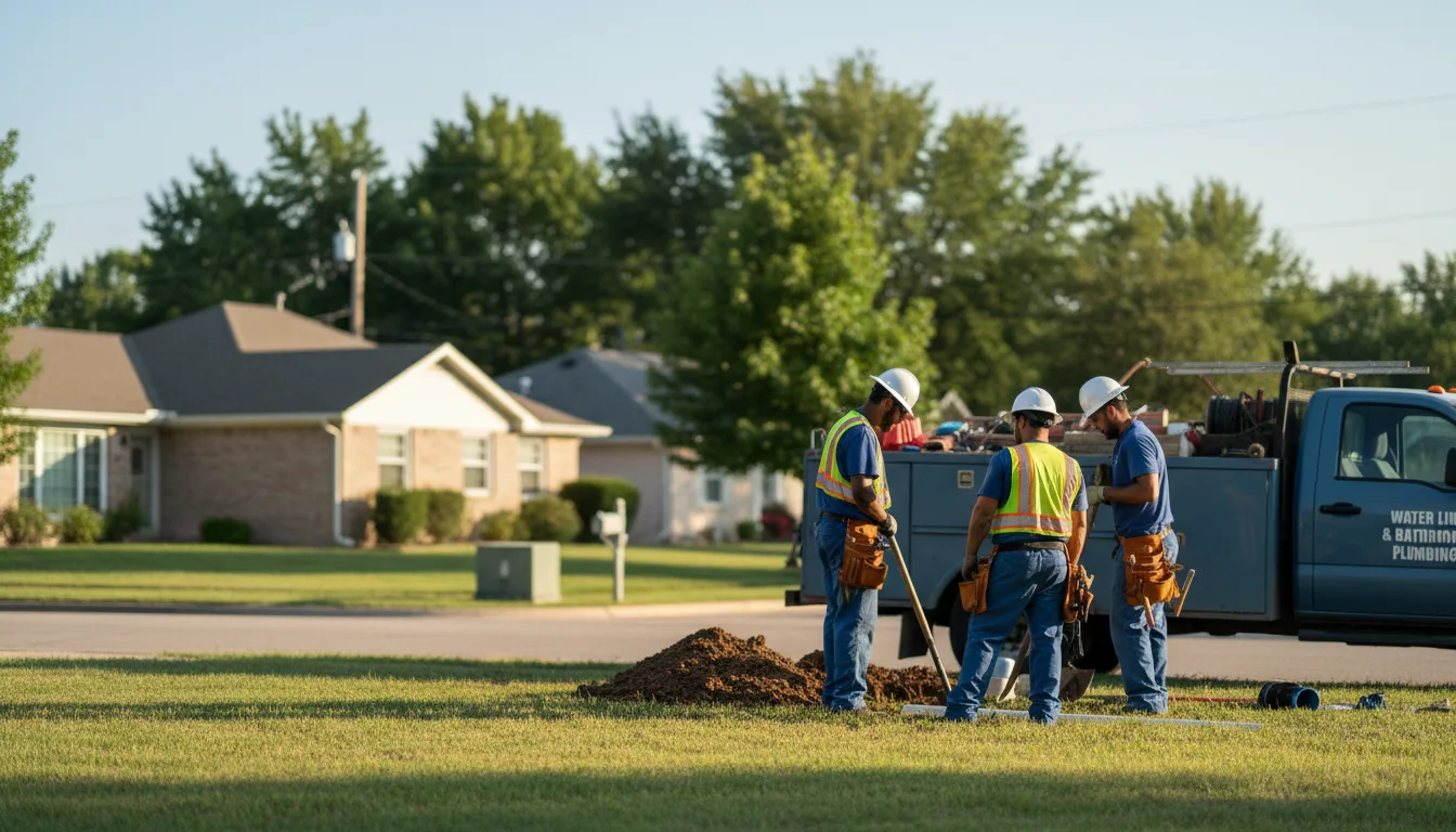 Residential water line and bathroom plumbing service in Ogden, IA
